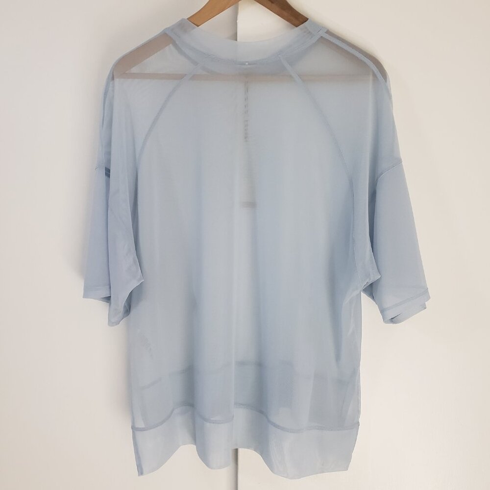 Calia Women's Oversized MEsh Tee in Pale Blue NWT - Picture 5 of 10